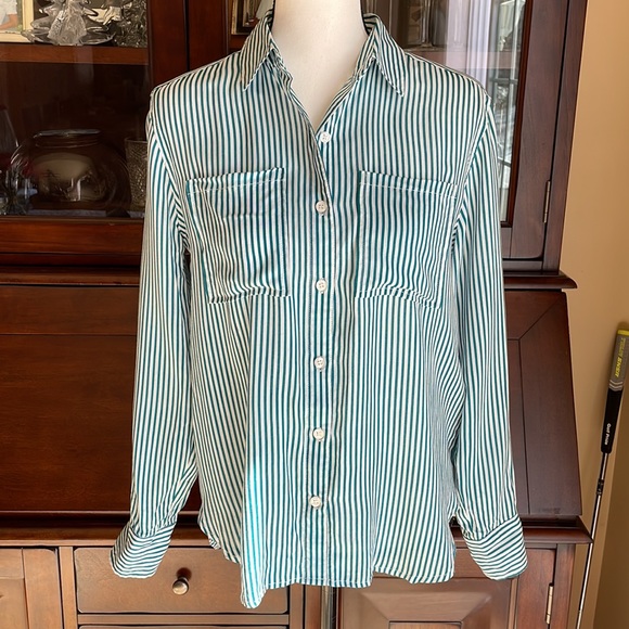 Renuar Striped Button Down Shirt XS - Picture 3 of 9